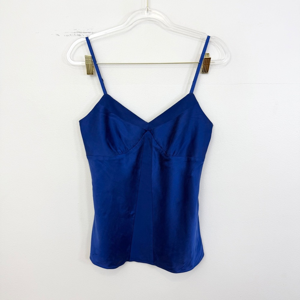 Vintage Express Design Studio Silk Camisole Blue Y2K Going Out Top S